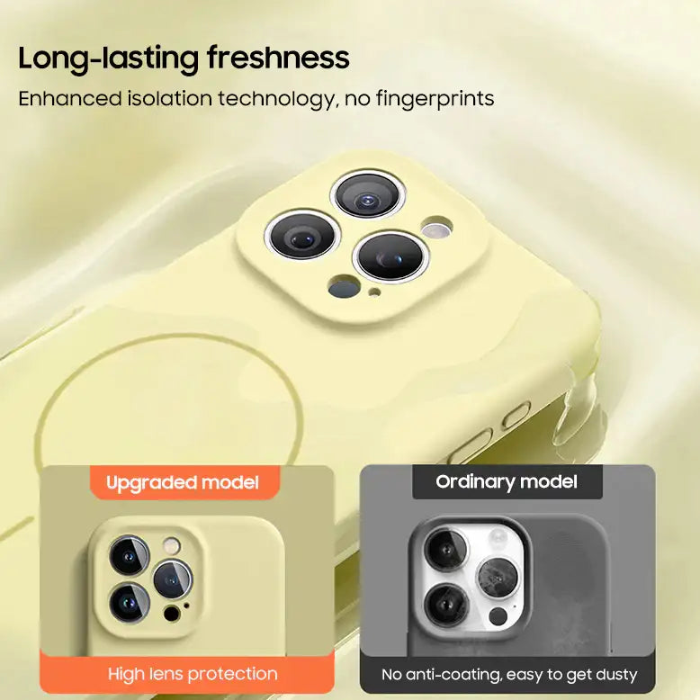 Lanières pour iPhone | Coque en silicone liquide compatible MagSafe
