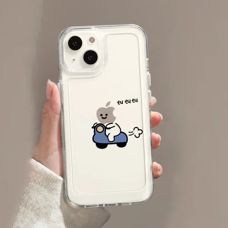 Cute Cartoon Clear Phone Case For iPhone