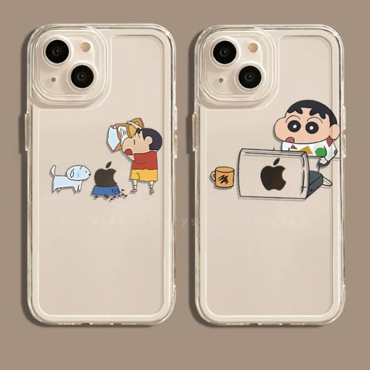 Cute Cartoon Clear Phone Case For iPhone