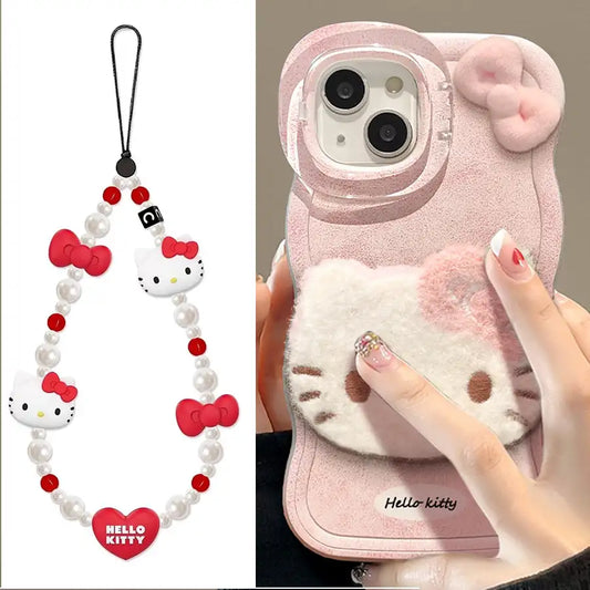 Kitty Chain Back Cover For iPhone Case With Foldable Kickstand