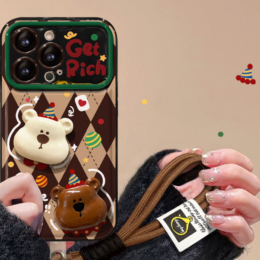 Capybara Christmas Bear Flip Phone Case