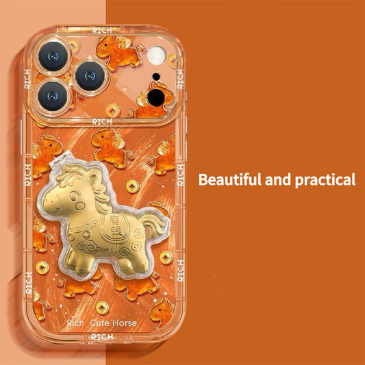 Orange Pony Mirror Stand Phone Case