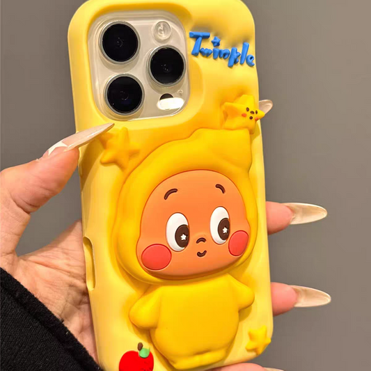 Cartoon 3D Star Person Stand Phone Case