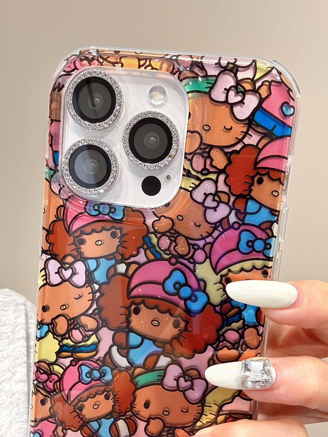 Tan Kitty Color Laser Cute Kawaii Phone Case