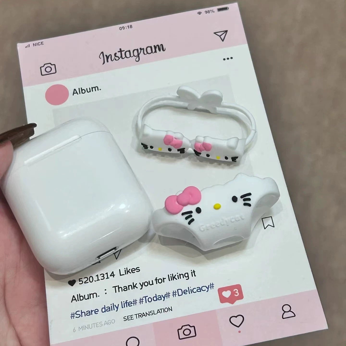 Hello Kitty bikini earphone case