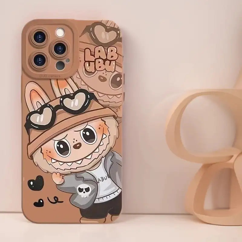 Coque de téléphone pour iPhone avec poupée LLabu dessinée