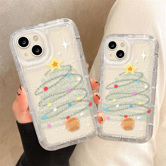 Hand-drawing Tree Air Bumper Clear Phone Case for iPhone