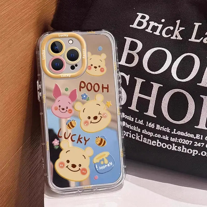 Cute Pooh Bear Cover Cartoon Phone Case For iPhone