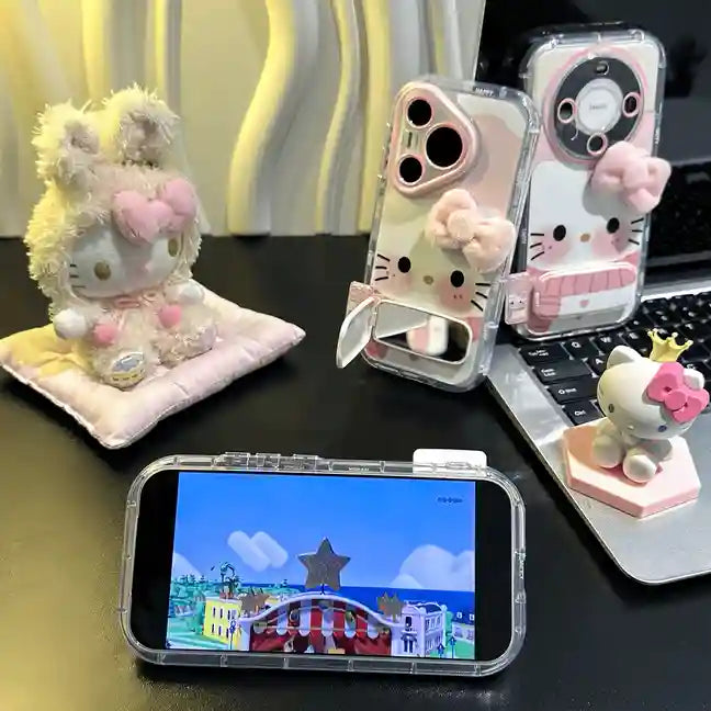 Cuteness Snowman Wearing Scarf With Velvet Bow Phone Case for iPhone Kitten