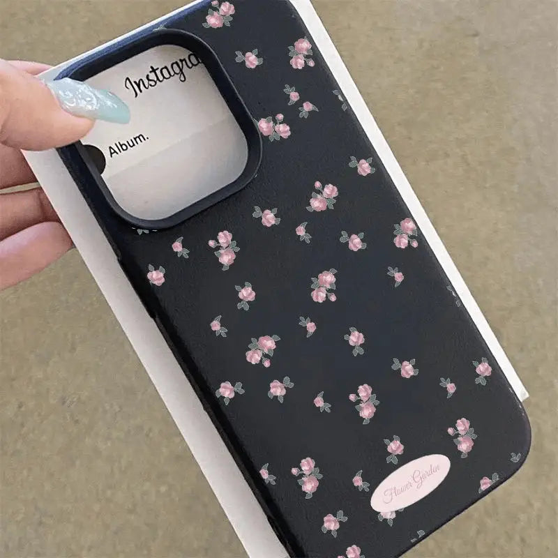 Floral Phone Case For iPhone Leather Back Cover