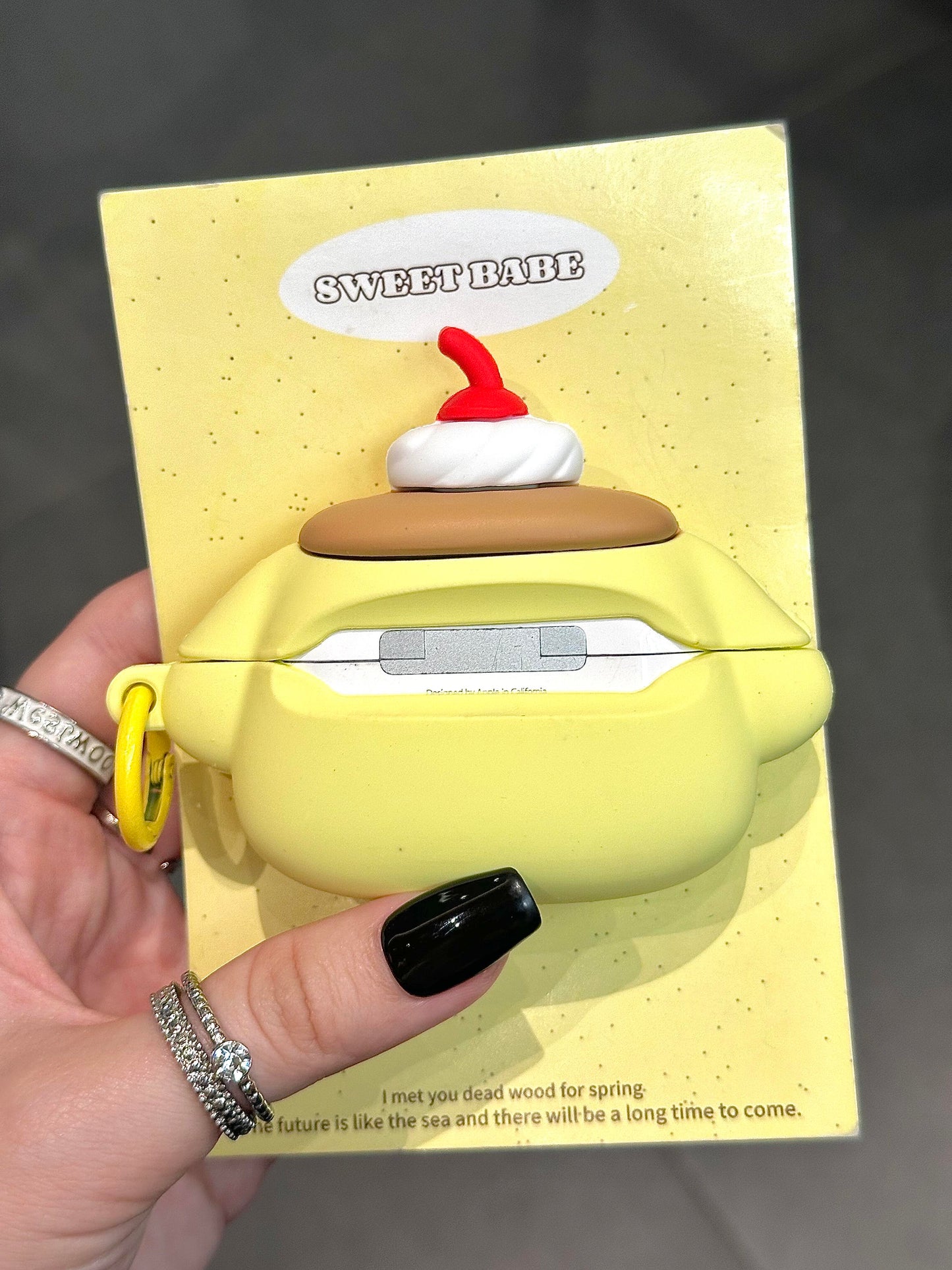 Pom Pom Purin Shape Silicone Cute Kawaii AirPods Case