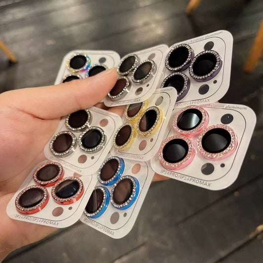 Classy Diamond-like Glitter Metallic Lens Protector Collection