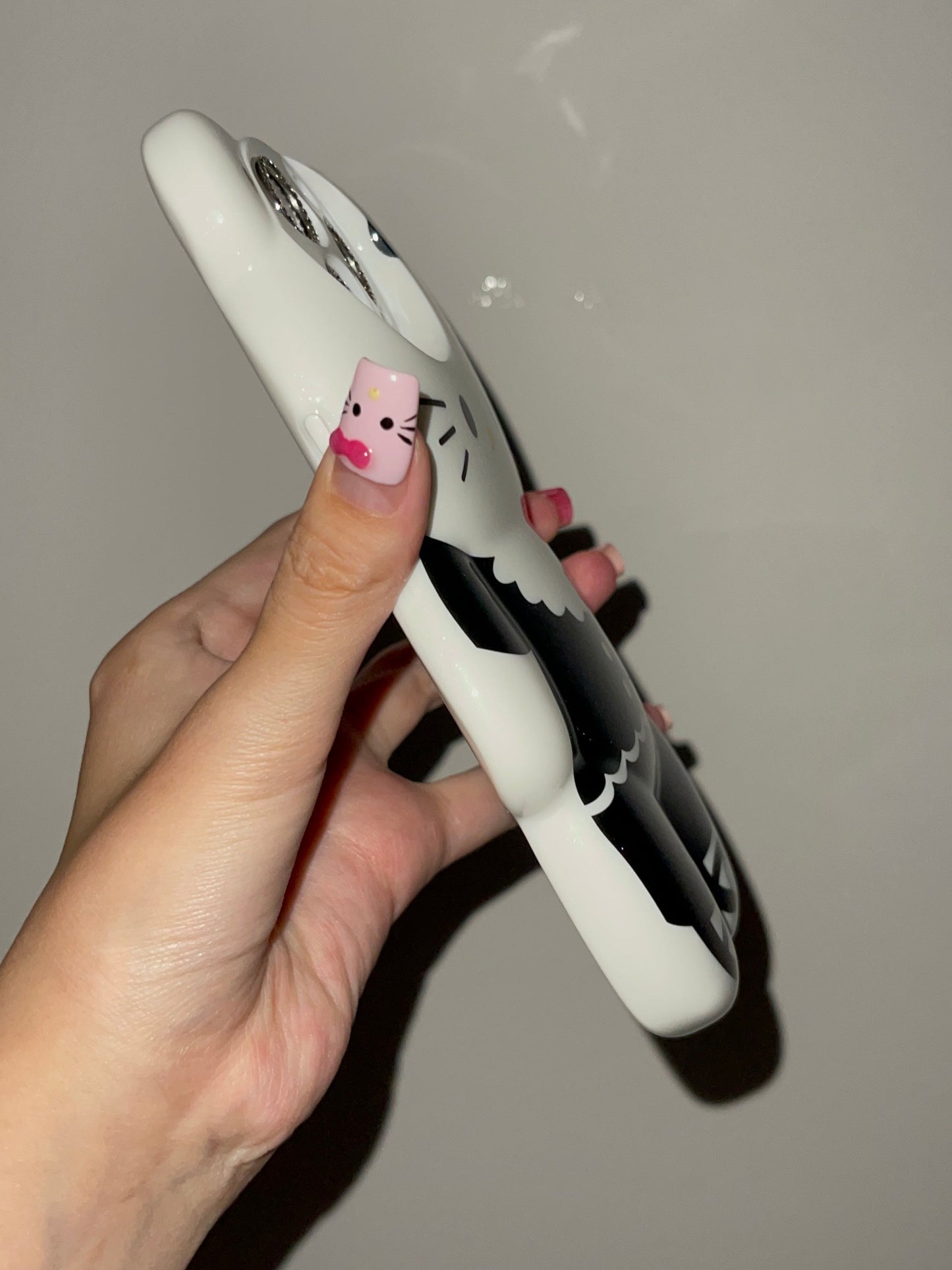 3D bear-shaped Black Kitty Cute Kawaii Phone Case For iPhone 15 Pro Max 14 13 12 11 Pro XR XS Max