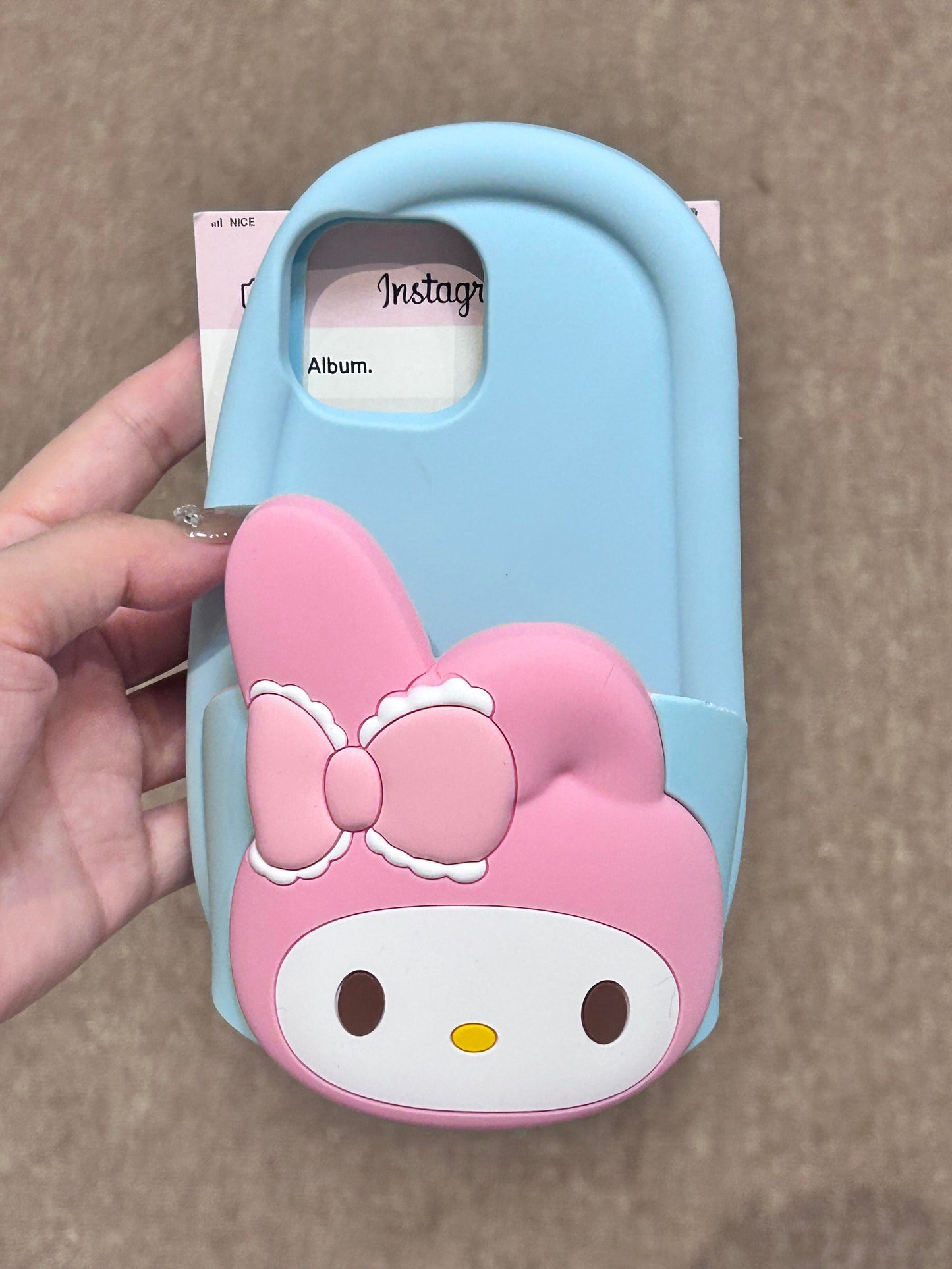 Kitty Mymelody Sandals Shape Silicone Cute Kawaii Phone Case