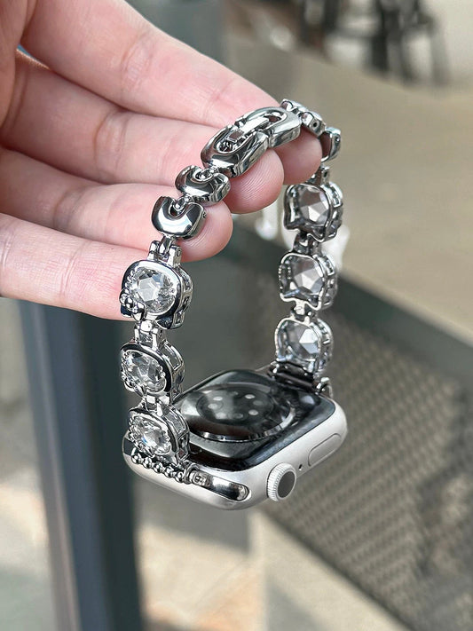 Kitty Shape Rhinestone Apple Watch Band Jewelry Metal Strap Bands for iWatch Series wb