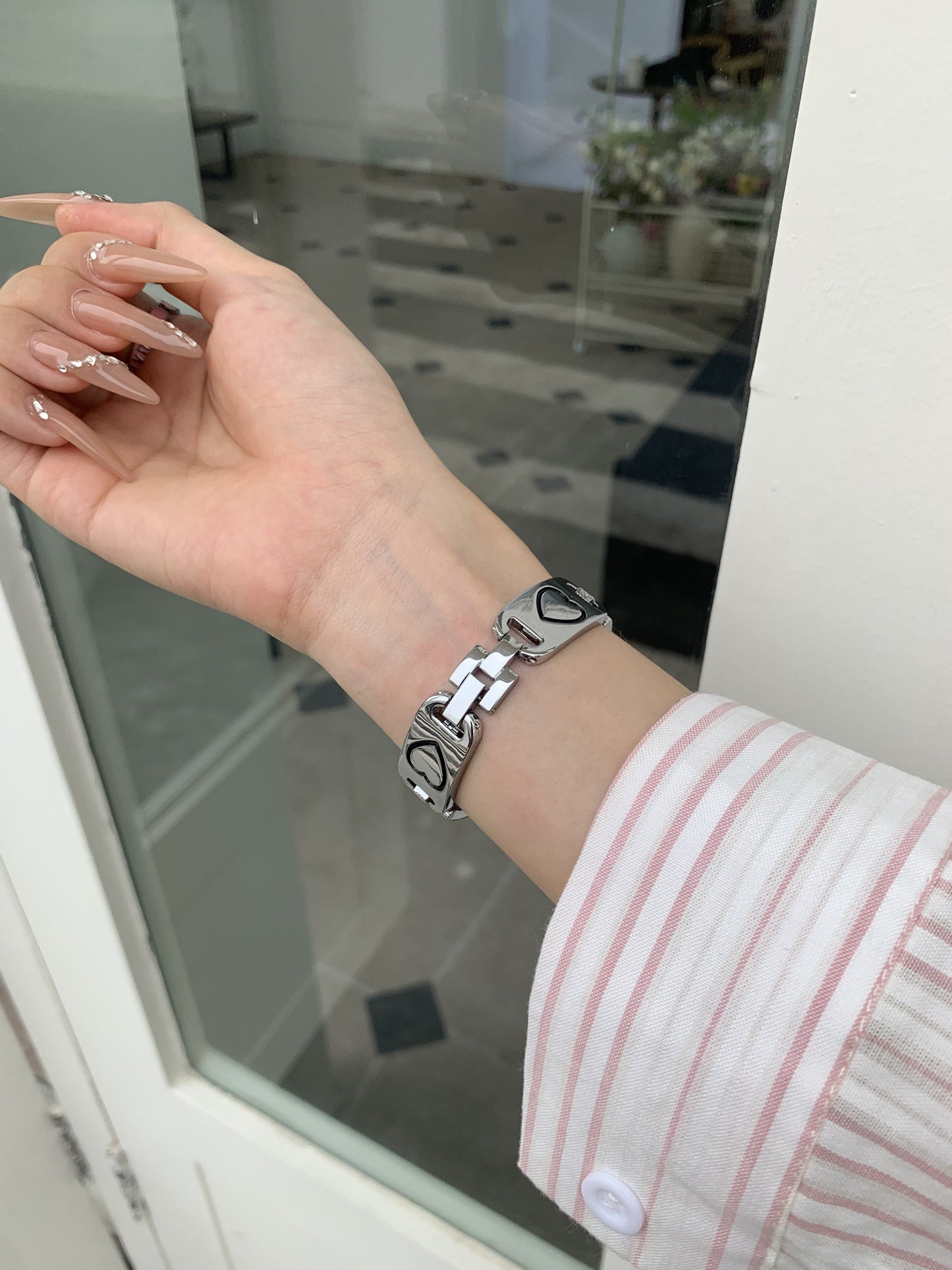 Kitty Apple Watch Band Jewelry Metal Strap Bands for iWatch Series wb