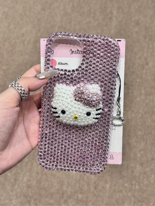 Kitty Pink Handmade Diamond Rhinestone Phone Case