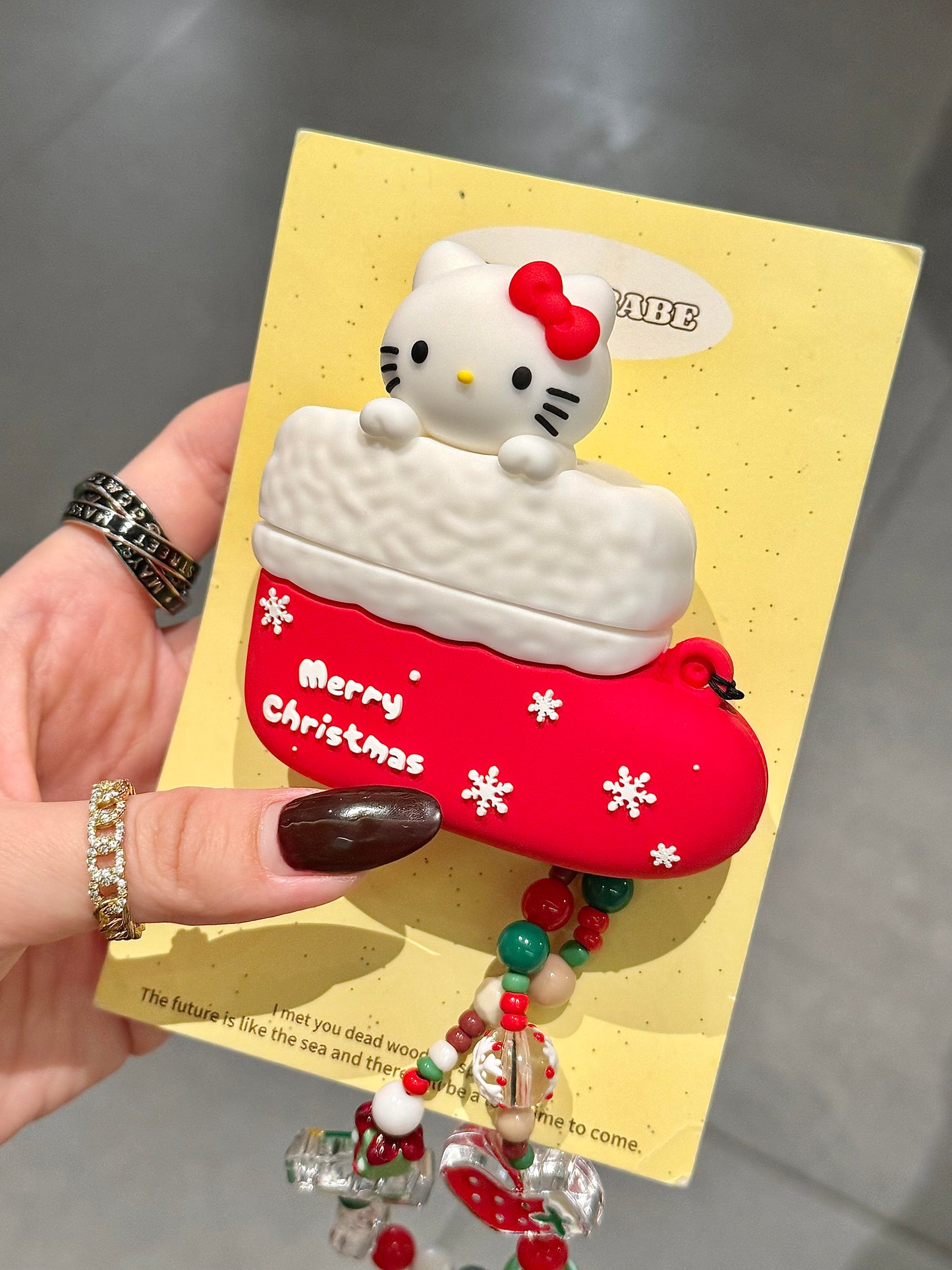 Étui AirPods en silicone mignon kawaii en forme de chaussette de chat