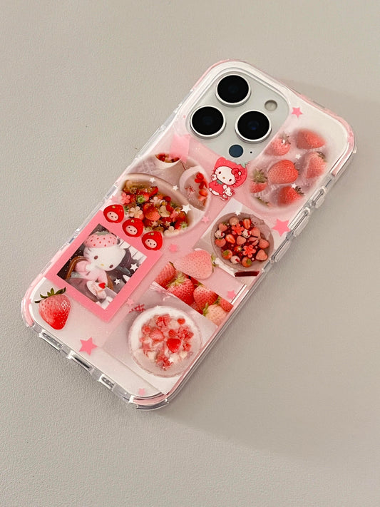 Kitty Pink Strawberry Cute Kawaii Phone Case