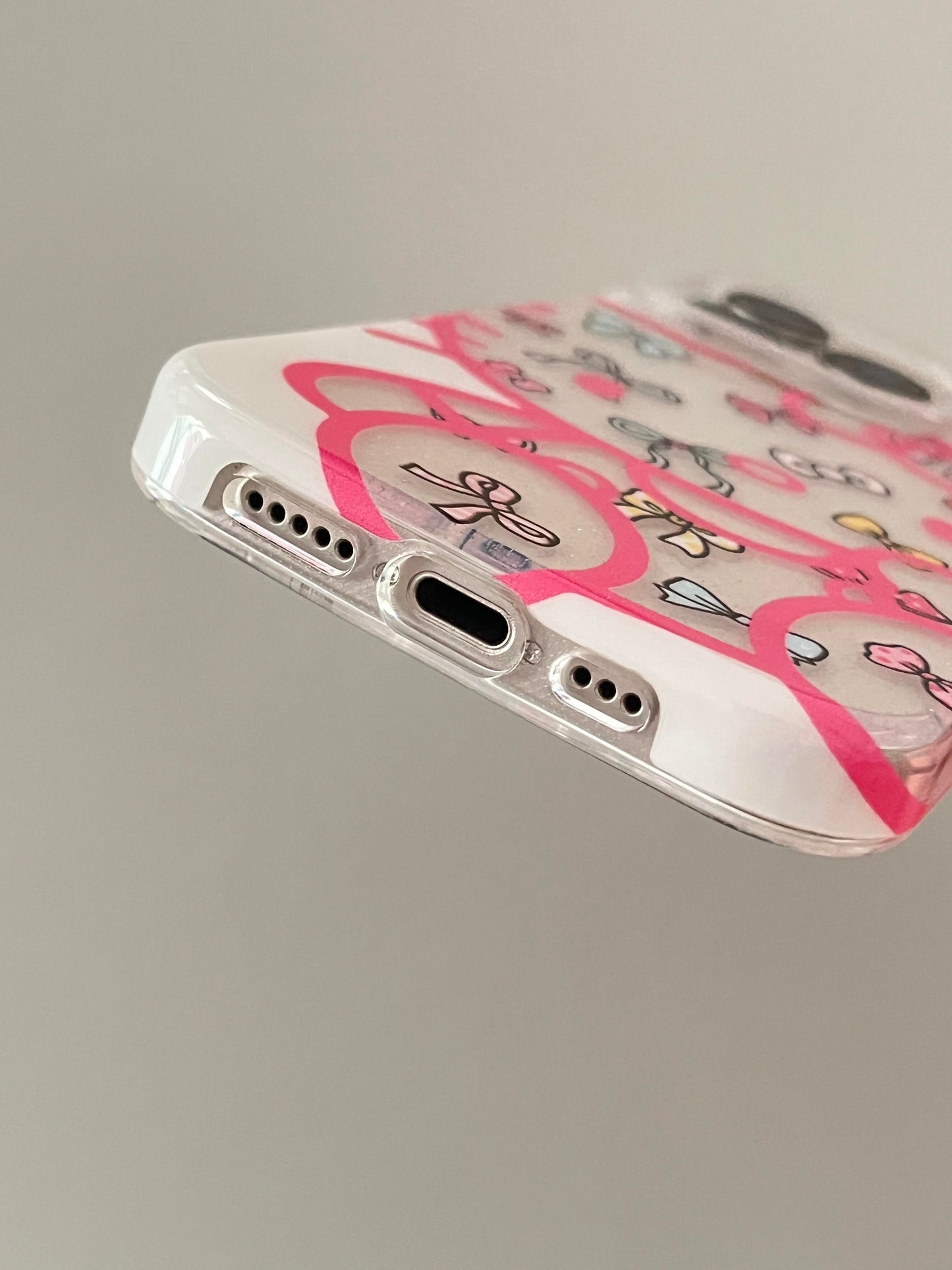 Kitty Glitter Clear Cute Kawaii Phone Case