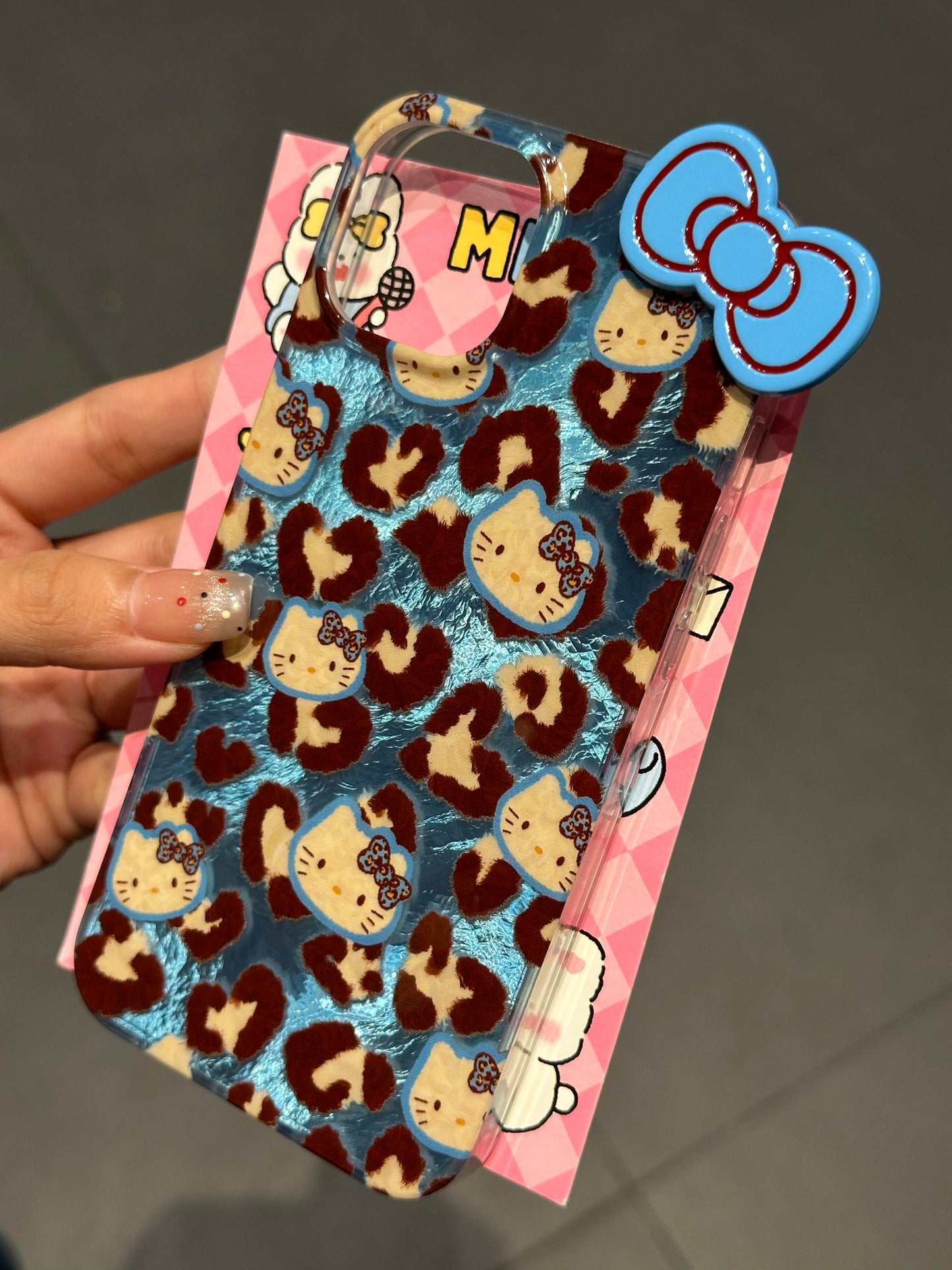 Kitty Blue Leopard Cute Kawaii Phone Case