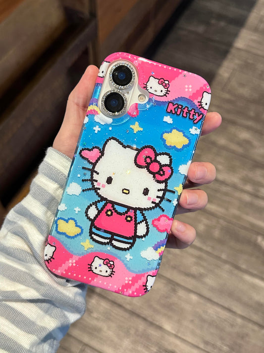 Kitty Cartoon Glitter Cute Kawaii Phone Case