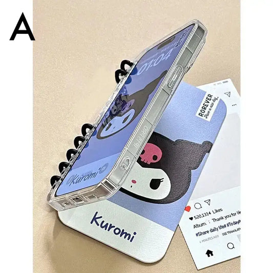 Kitty Notebook Flip Phone Case For iPhone Clear Sari Kuro Back Cover