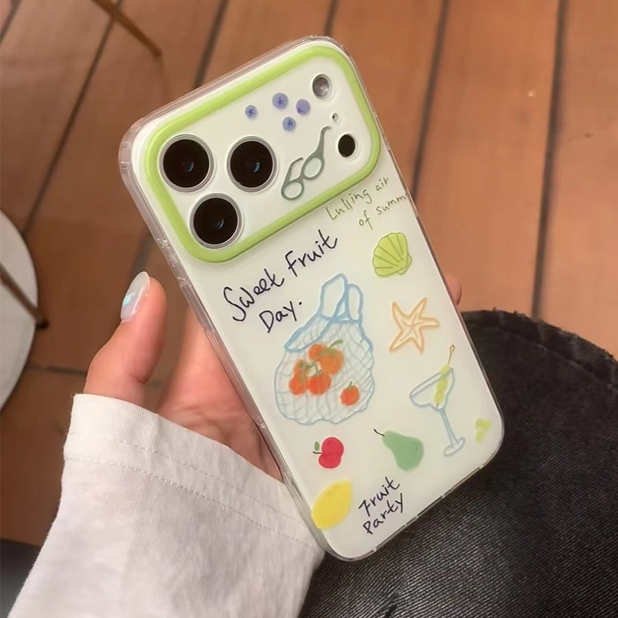 Lanyard Beaded Bracelets Fruit TPU iPhone Case