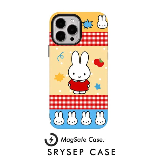 Miffy Rabbit Design Matte iPhone Case Magnetic Phone Grip for MagSafe