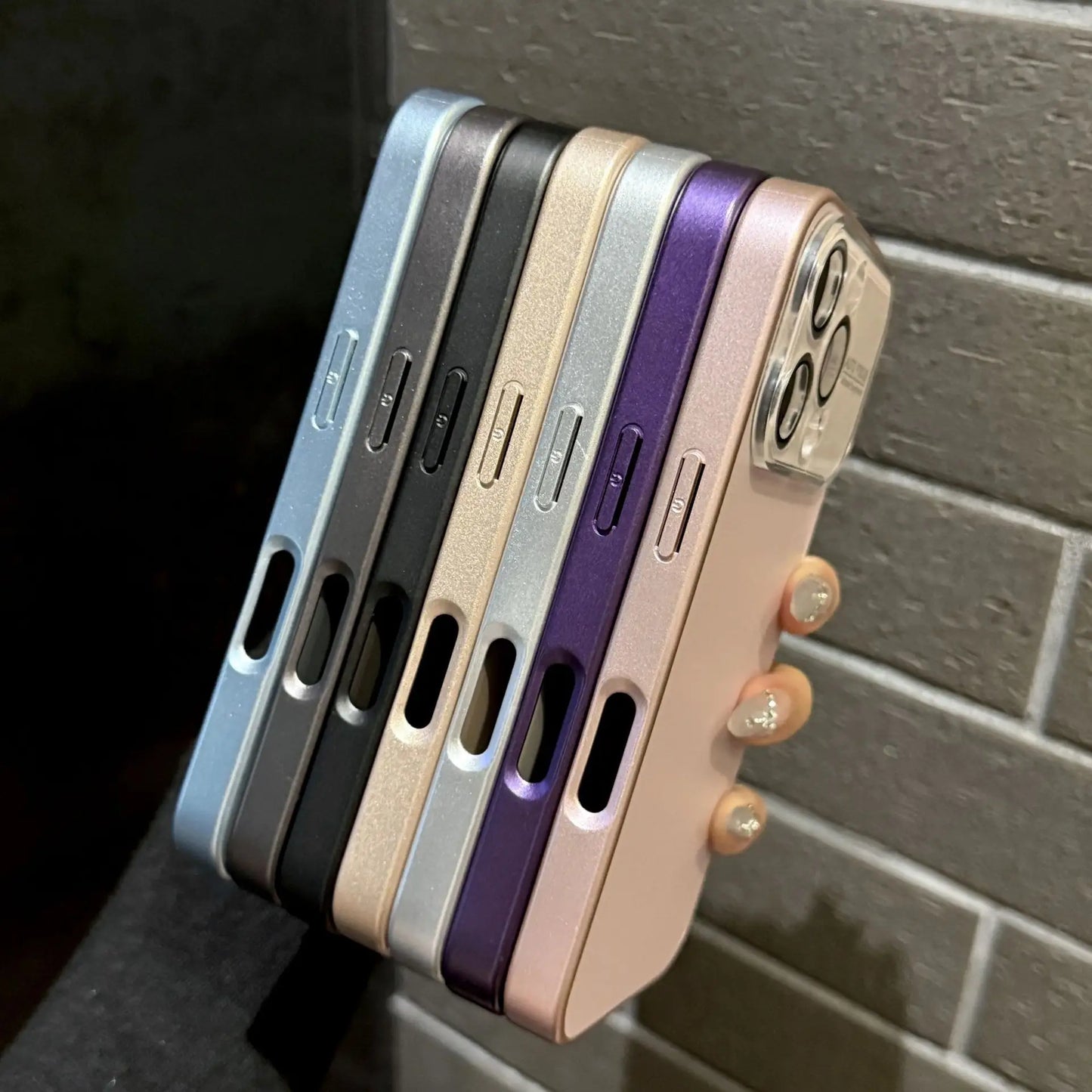 Minimalist Style Glass Phone Case for iPhone Lens Protector Back Cover