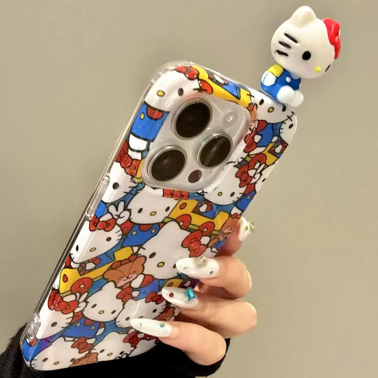 Cute full screen driving kitty phone case