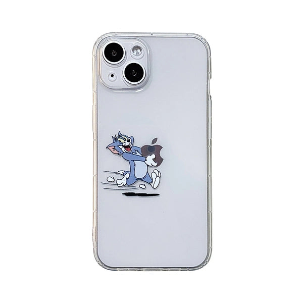 Cartoon Cat Cute Mouse Running Phone Case for iPhone 17 16 15 14 13 12 11 Pro Max Plus SE 7 8