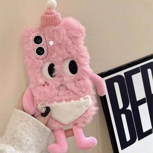 3D Monster Velvet Plush Phone Case for iPhone
