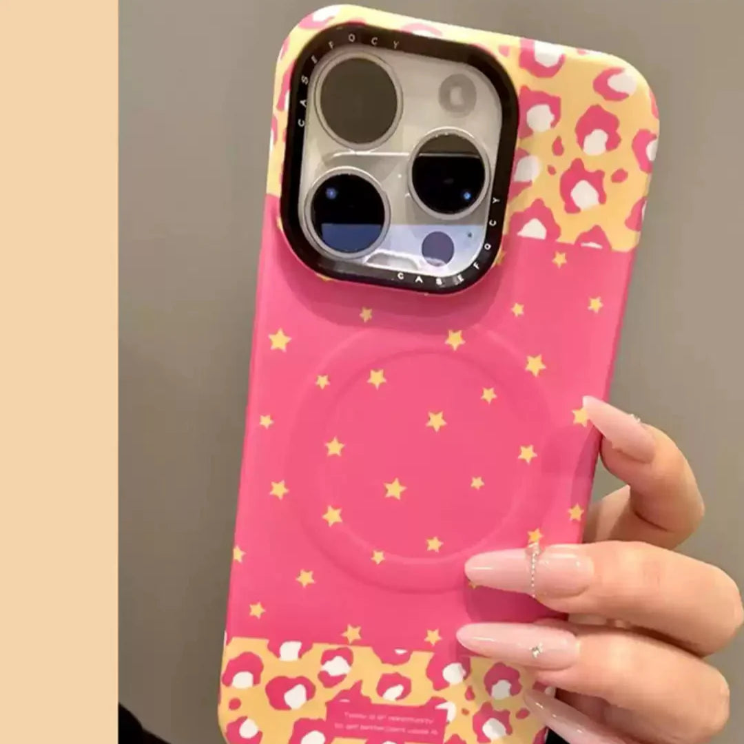 Hello Kitty Leopard Print Overalls Stand Phone Case