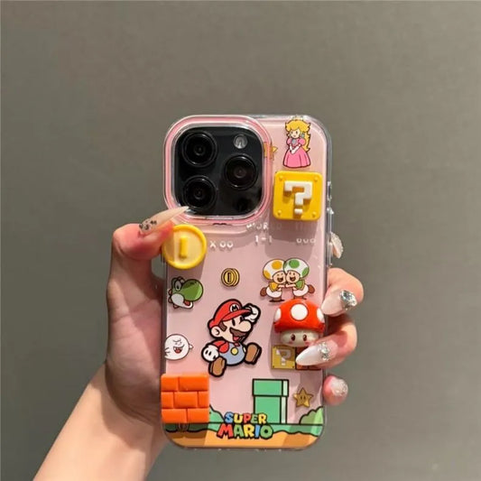 Cute 3D Mari Clear Phone Case For iPhone