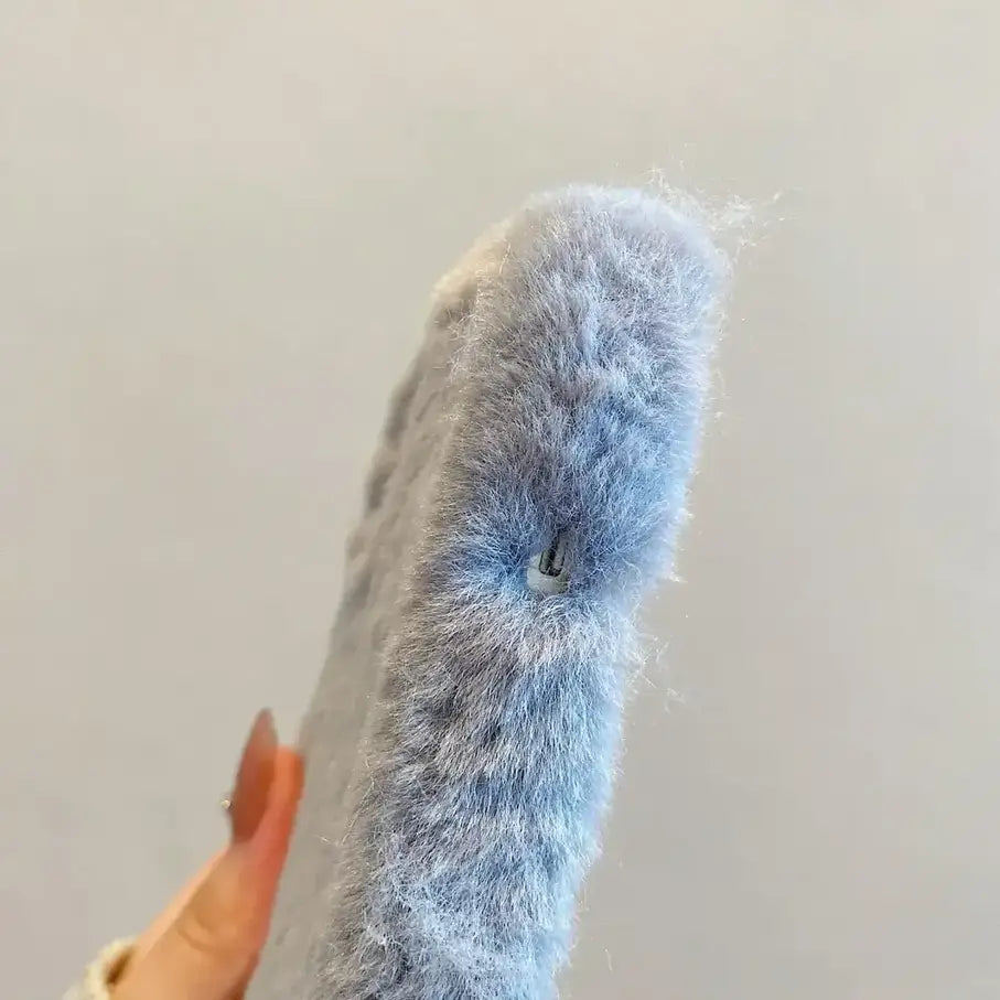 Candy Color Velvet Plush Phone Case for iPhone