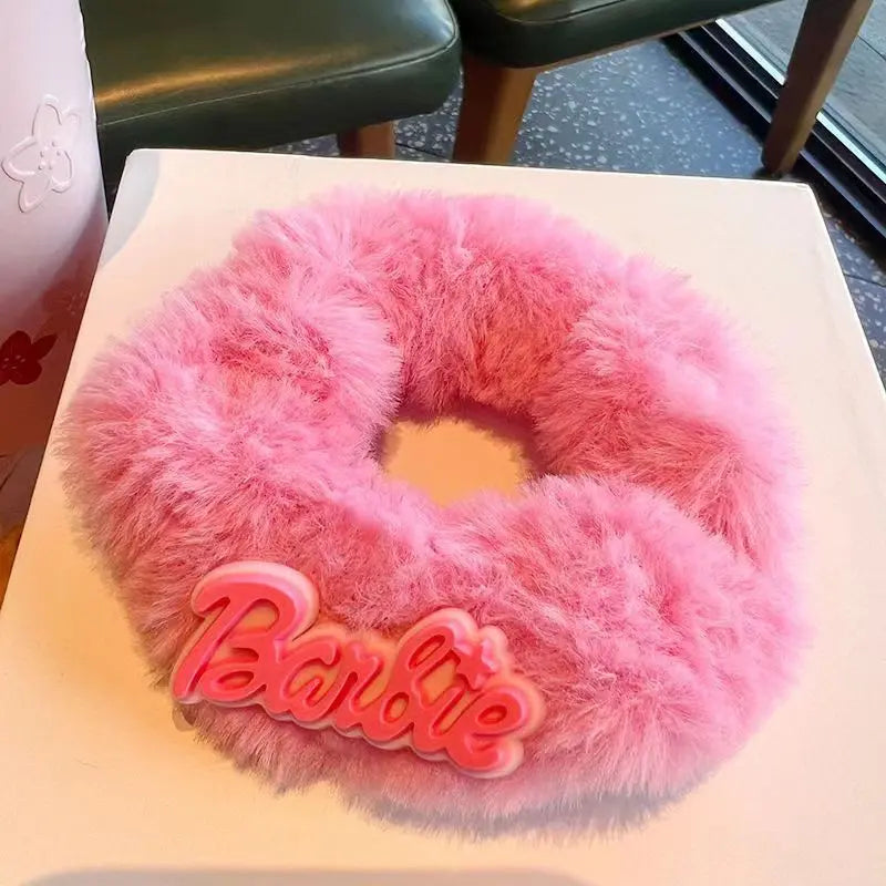 Oversized Hair Scrunchie Pink Bowknot Barbe