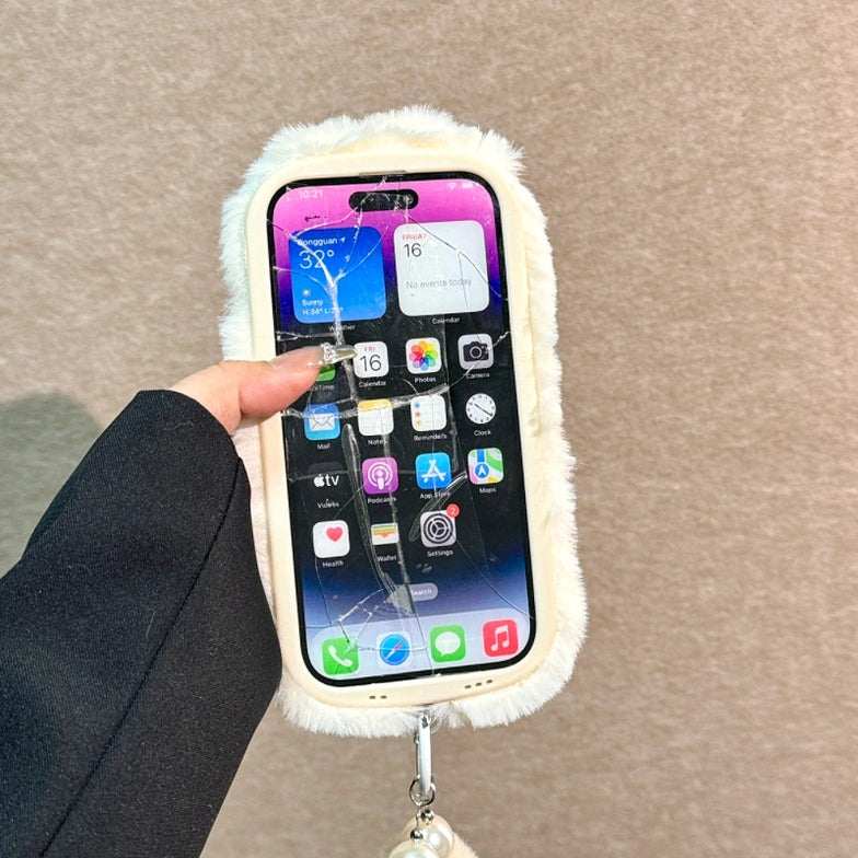 Rabbit Plush Phone Case for iPhone All 17 16 15 14 13 12 11 Series Models