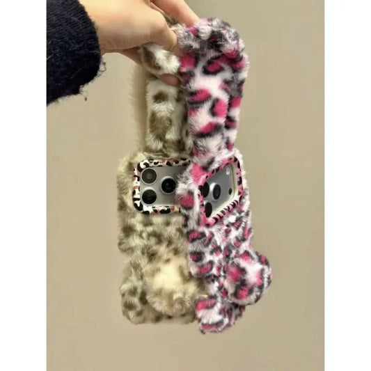 Rabbit Plush Phone Case for iPhone All 17 16 15 14 13 Series Models