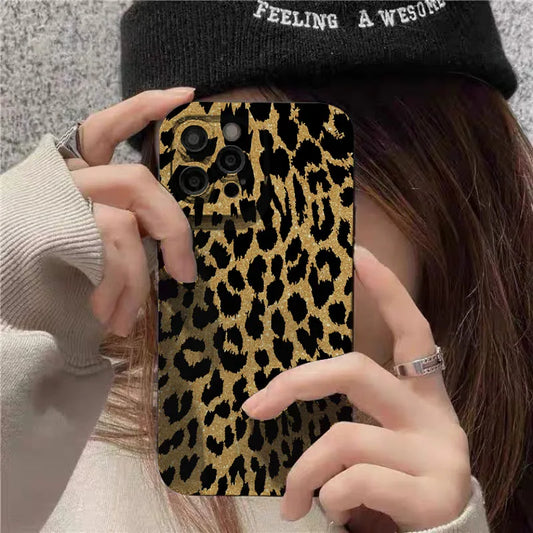 For iPhone 17 16 15 14 13 12 11 Pro Max Case Leopard Print Silicone Cover For iPhone XS Max XR X 7 8 Plus 16e 17 Air Soft Funda