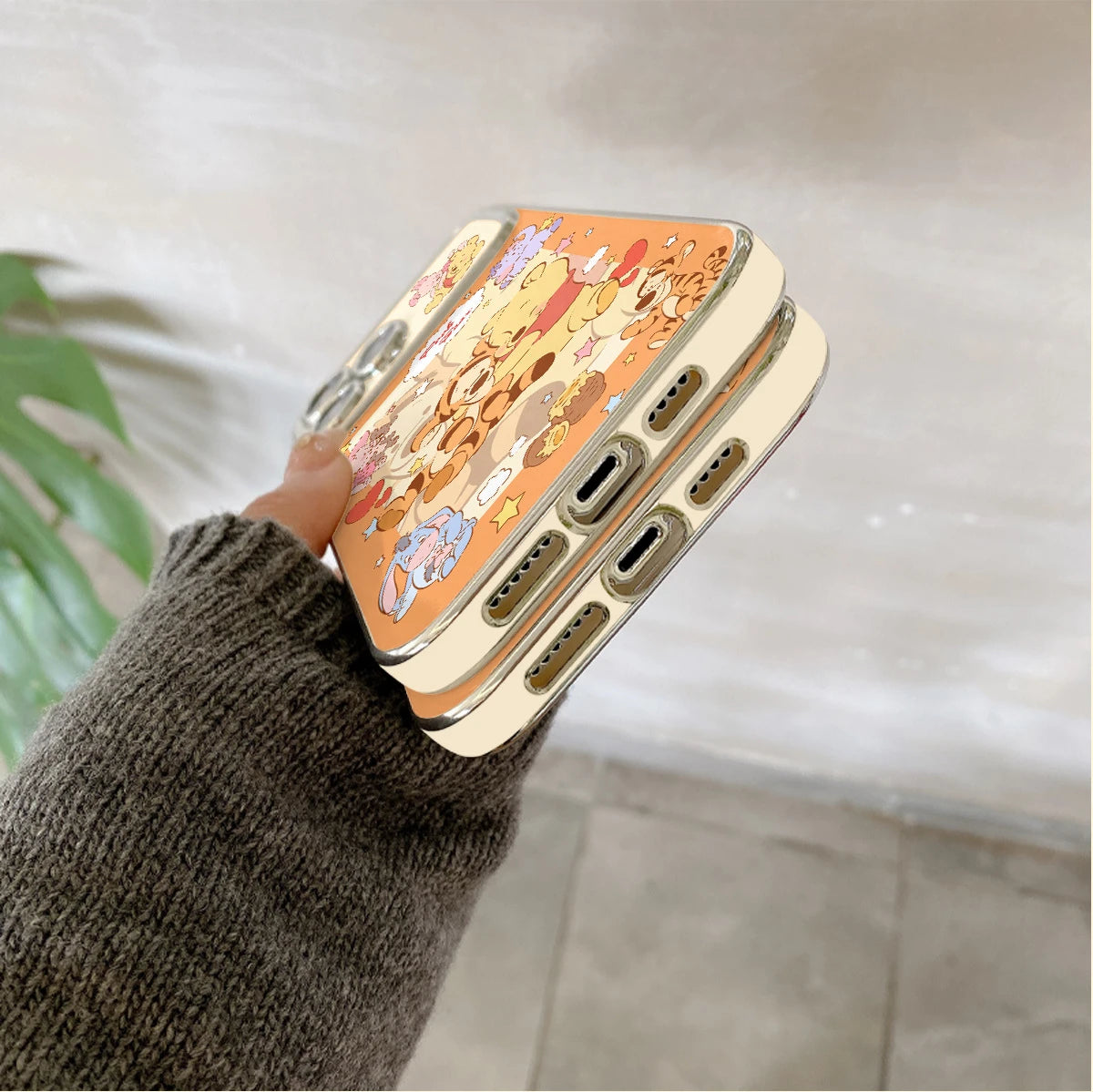 Pooh Bear TPU Bumper Case for iPhone 17 Pro Max 16 15 14 13 12 11 SE 7 8