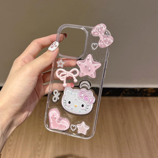 Kitty Clear Handmade Cute Kawaii Phone Case