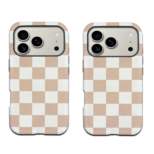 Neutral Checkerboard MagSafe iPhone Case Scratch-resistant Case for Samsung