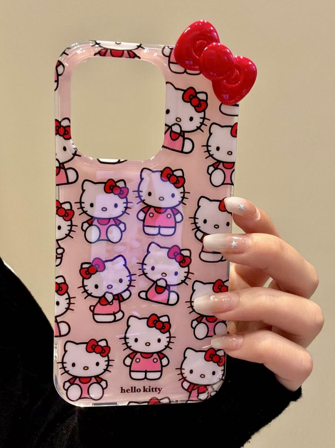 Kitty Red Bow Pink Cute Kawaii Phone Case
