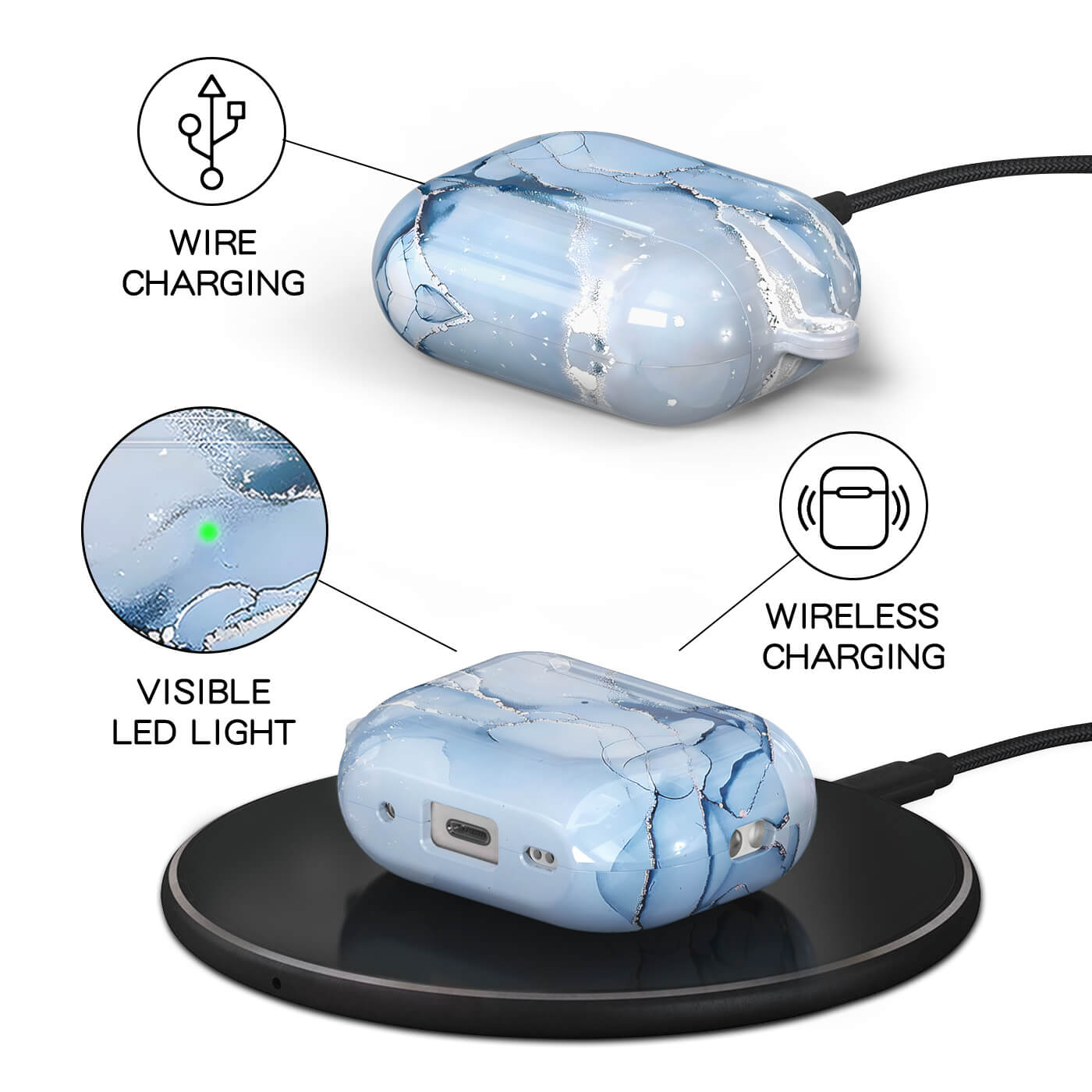 Gray Gold Sand - AirPods Case