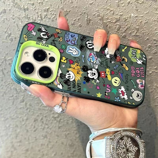 Graffiti Art Mouse Mick Lens Protection Case For iPhone 17 Air 16 15 14 13 12 11 Pro Max Mini Plus 16E Cover