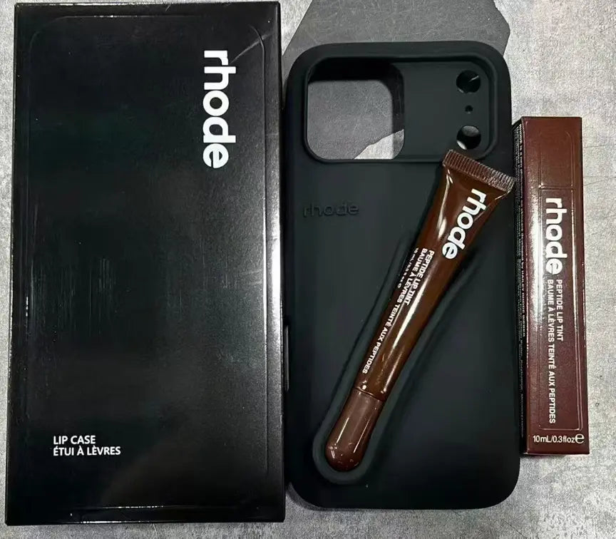 Candy Color Lipstick Holder Phone Case Set For iPhone 17 16 15 14 13 12 11 Pro X Max 7 8 Plus