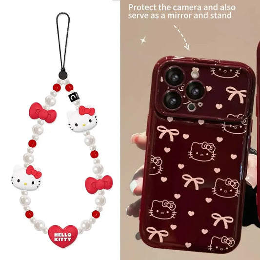 Full Screen Kitty Flip Mirror kickstand Phone Case