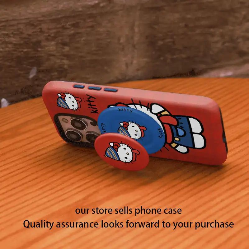 Popsocket Cute Kitty MagSafe Case For iPhone 16 15 14 13