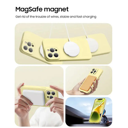 Lanières pour iPhone | Coque en silicone liquide compatible MagSafe
